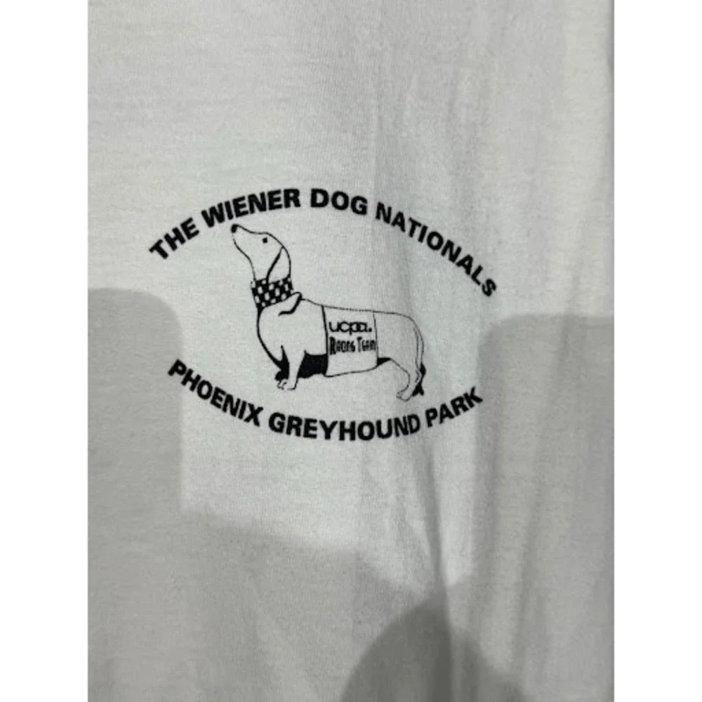 Vintage 1995 Miller Lite Wiener Dog Nationals Phoenix Greyhound Park T-Shirt XL
